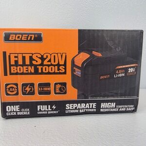 BOEN 20V 4.0Ah Lithium Ion Battery for BOEN Tools MLK5X 1104 HS40